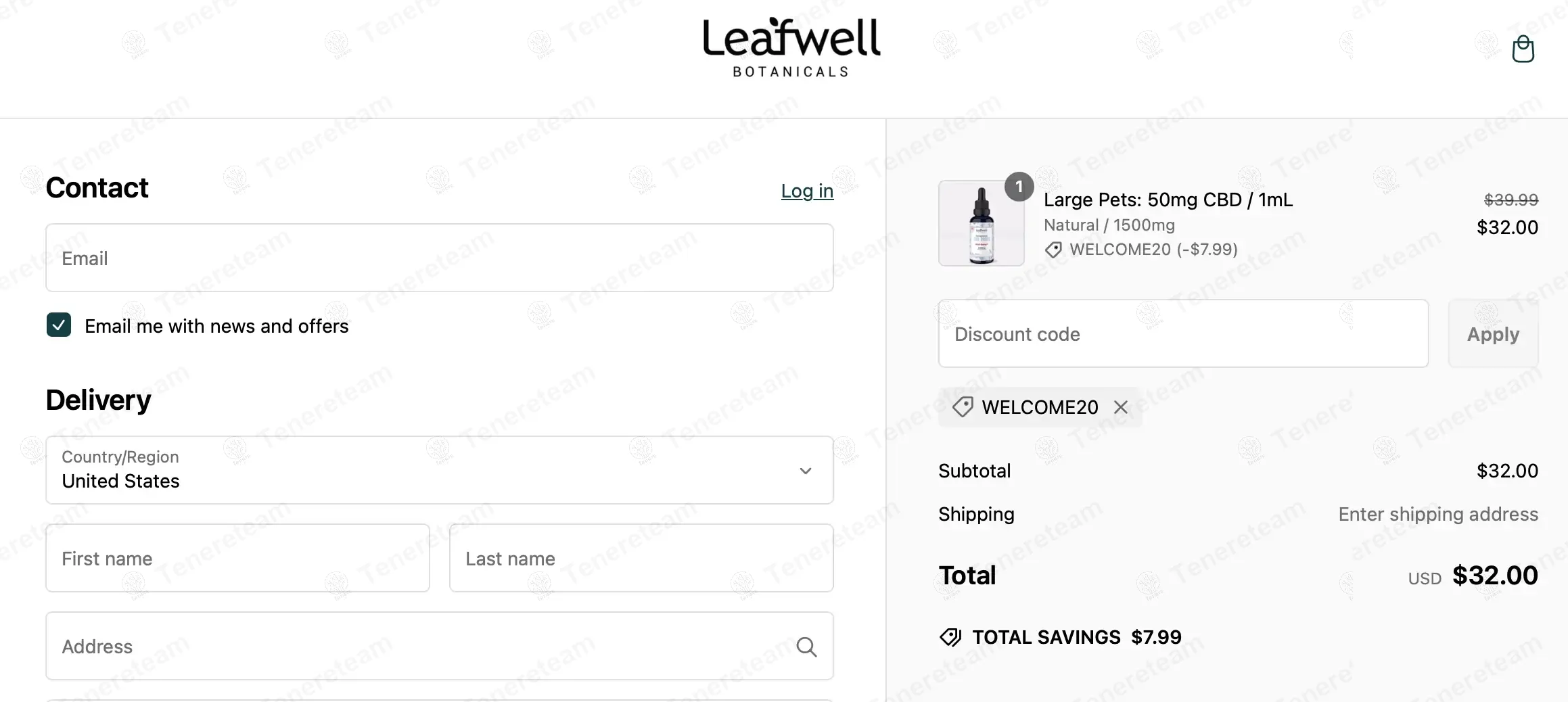 Leafwell Botanicals coupon code: 20% off with WELCOME20. Tested and valid as 1 year ago.