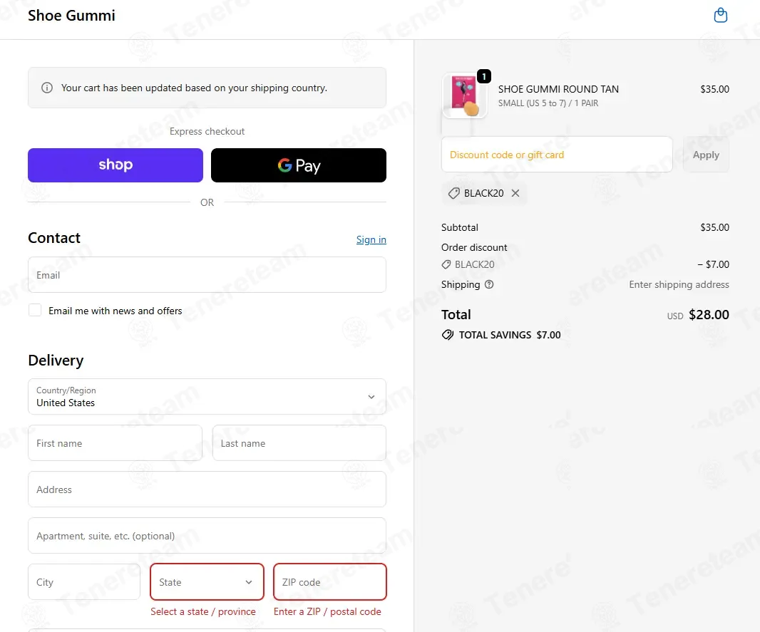 Shoe Gummi coupon code: 20% off with BLACK20. Tested and valid as 6 months ago.