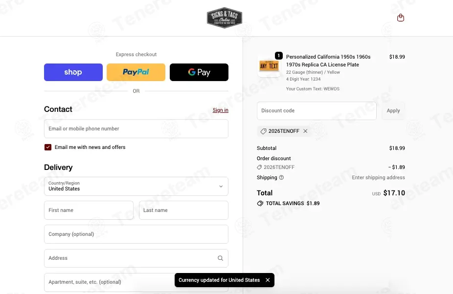 Signs And Tags Online coupon code: 10% off with 2026TENOFF. Tested and valid as 1 month ago.