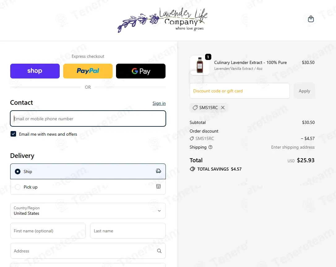 Lavender Life Company coupon code: 15% off with SMS15RC. Tested and valid as 10 months ago.