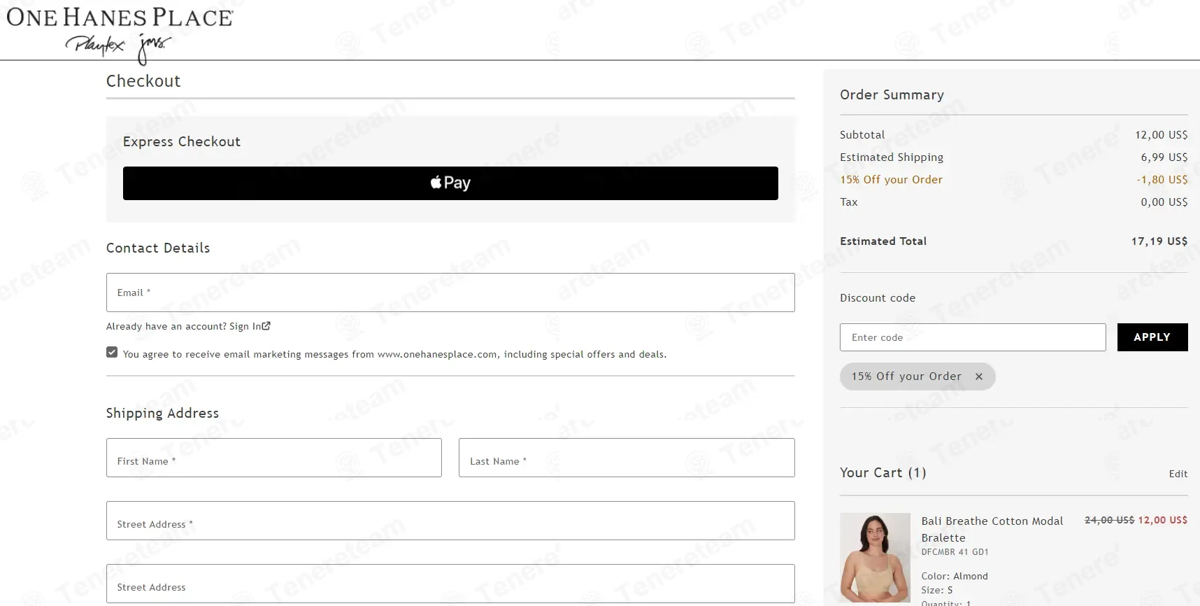 One Hanes Place coupon code: 15% off with AB15OHP. Tested and valid as 1 week ago.