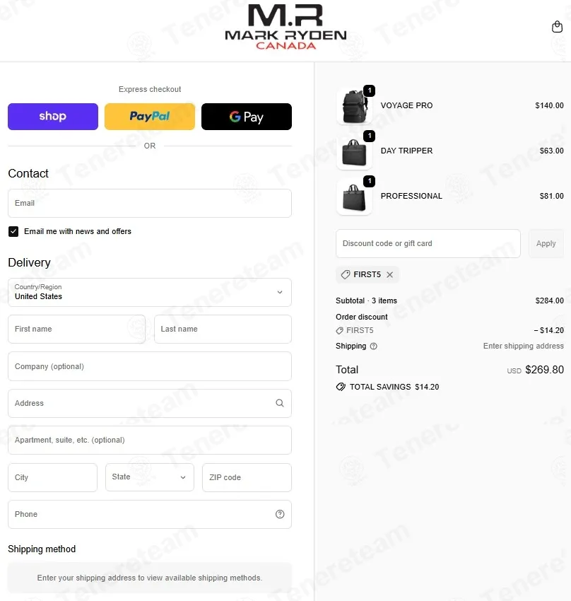 Mark Ryden Canada coupon code: 5% off with FIRST5. Tested and valid as 1 month ago.