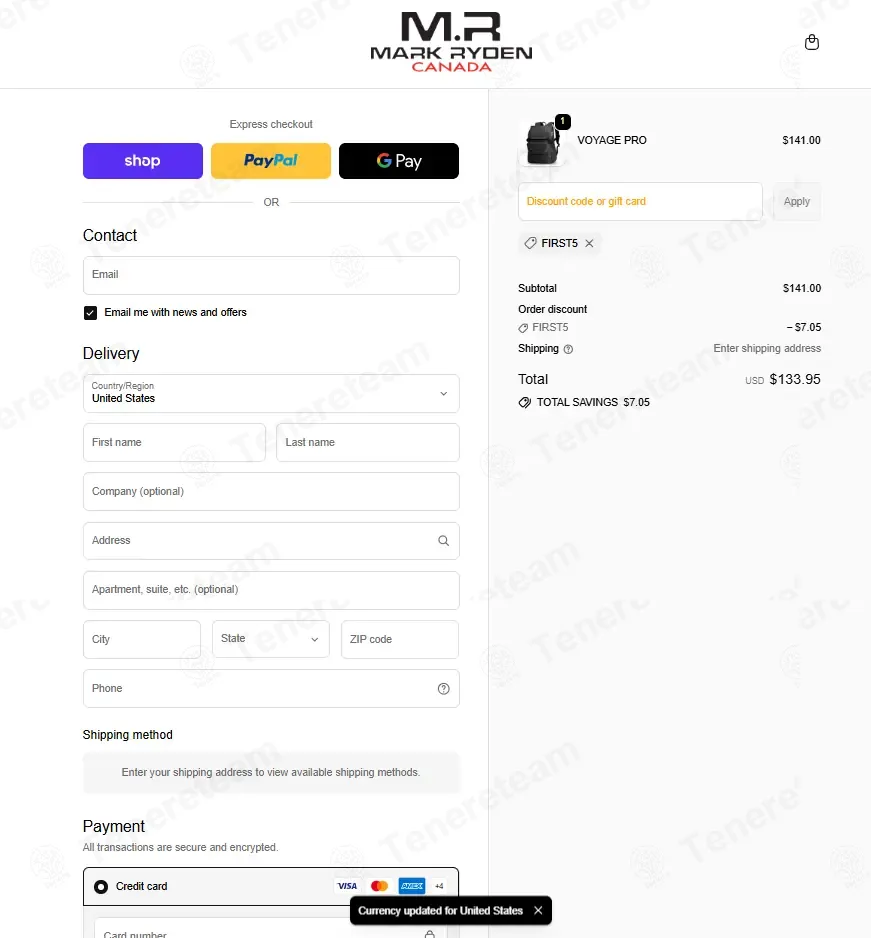 Mark Ryden Canada coupon code: 5% off with FIRST5. Tested and valid as 1 month ago.
