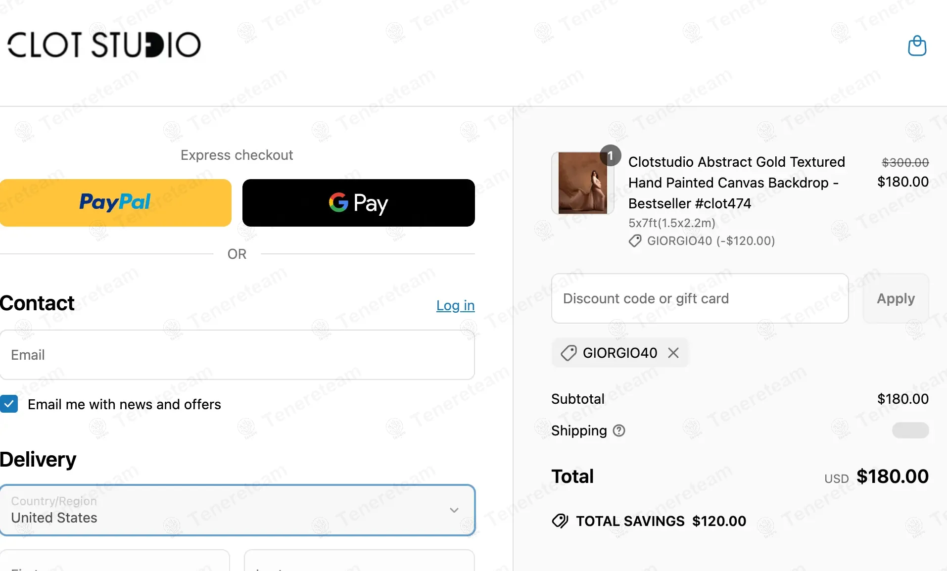 Clot Studio coupon code: 40% off with GIORGIO40. Tested and valid as 11 months ago.