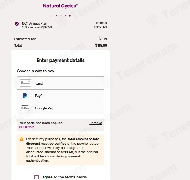 Natural Cycles coupon code: 25% off with BUDDY25. Tested and valid as 1 month ago.