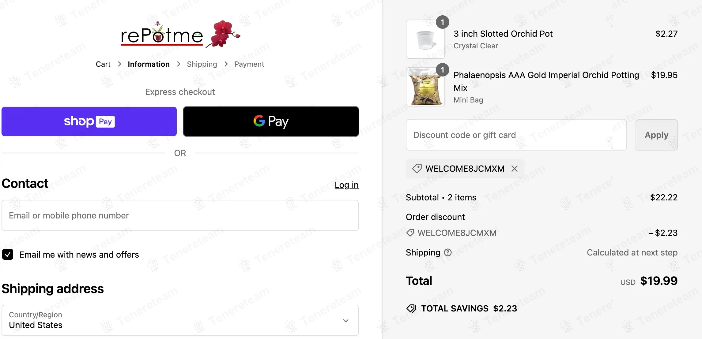 Repotme coupon code: 10% off with WELCOME8JCMXM. Tested and valid as 1 year ago.
