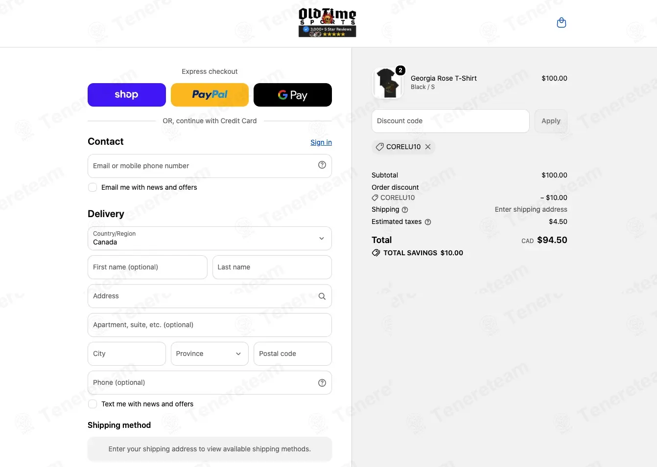 Old Time Sports coupon code: 10% off with CORELU10. Tested and valid as 2 weeks ago.