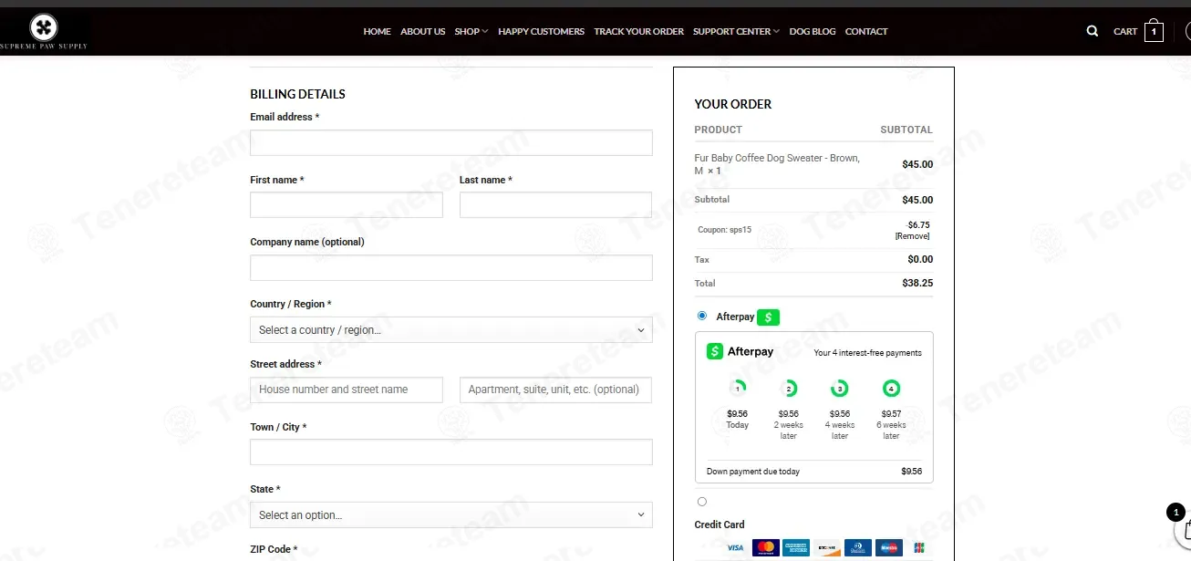 Supreme Paw Supply coupon code: 15% off with SPS15. Tested and valid as 1 month ago.