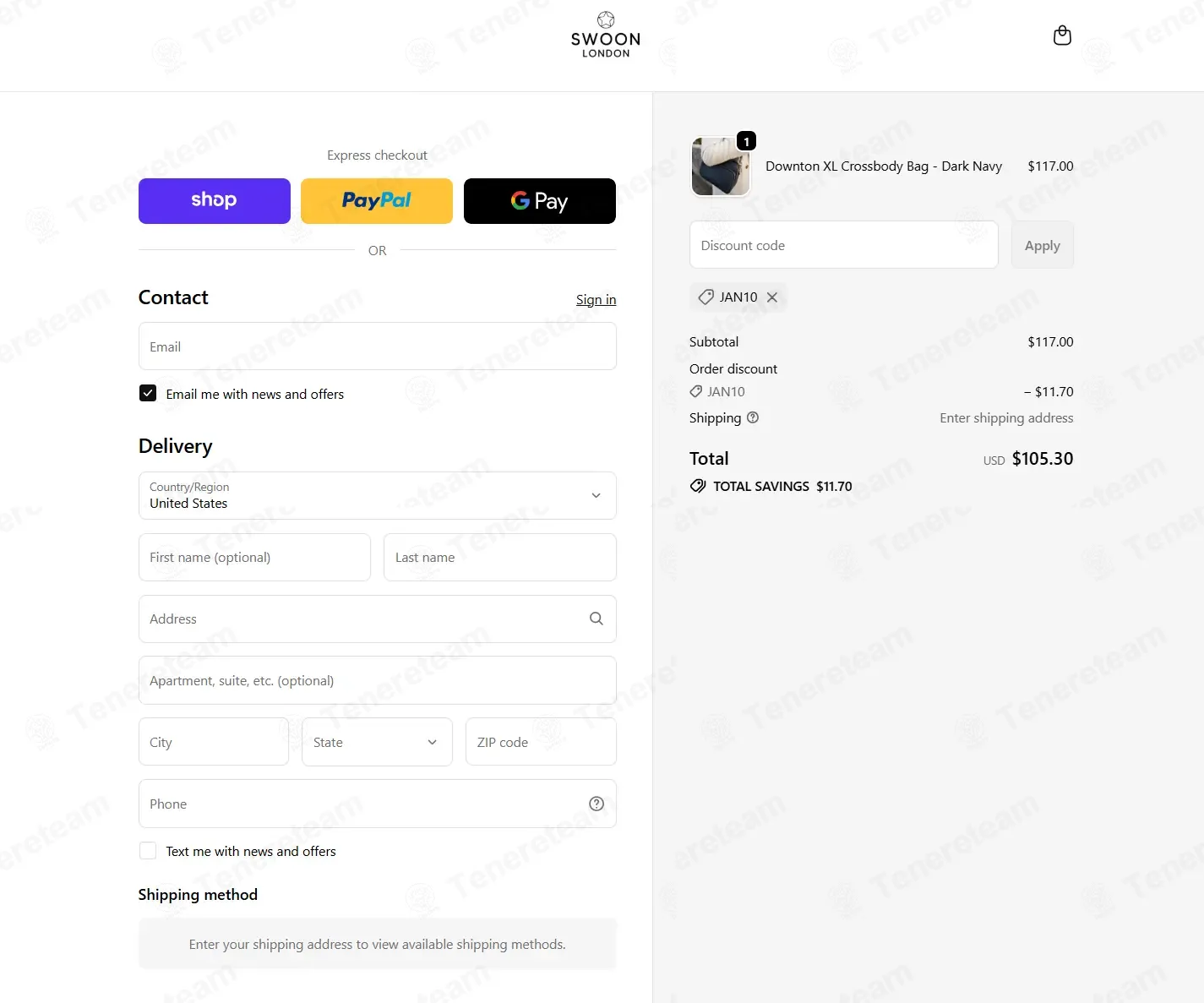 Swoon London coupon code: 10% off with JAN10. Tested and valid as 7 months ago.