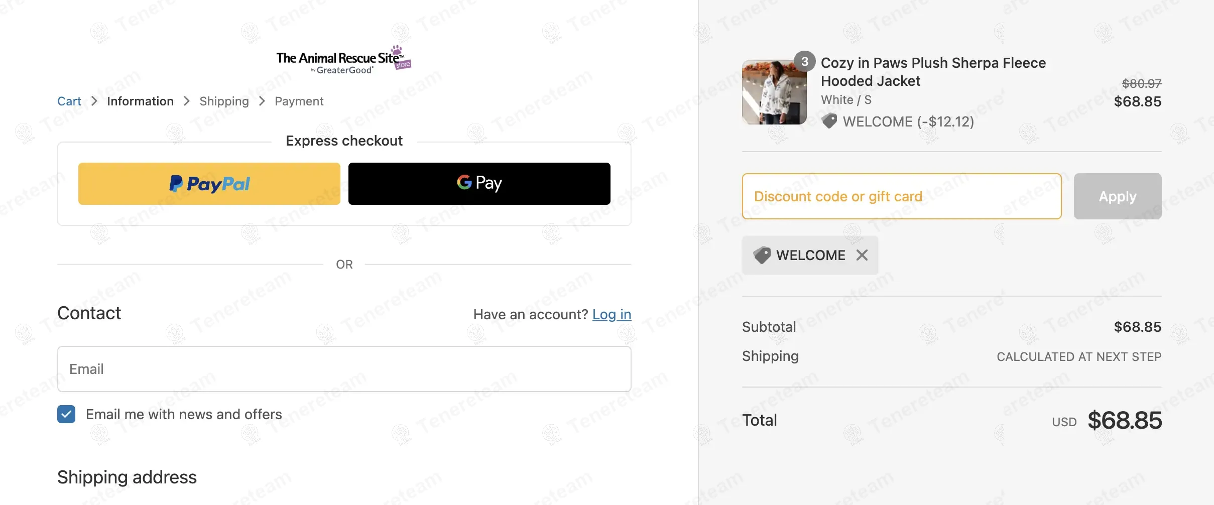 Animal Rescue Site coupon code: 20% off with WELCOME. Tested and valid as 1 year ago.