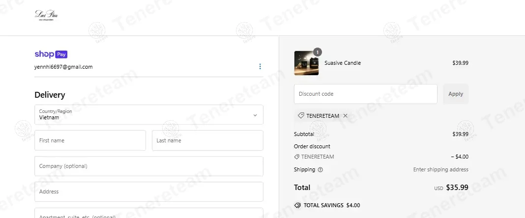 Laciparx Collection coupon code: 10% off with TENERETEAM. Tested and valid as 1 year ago.