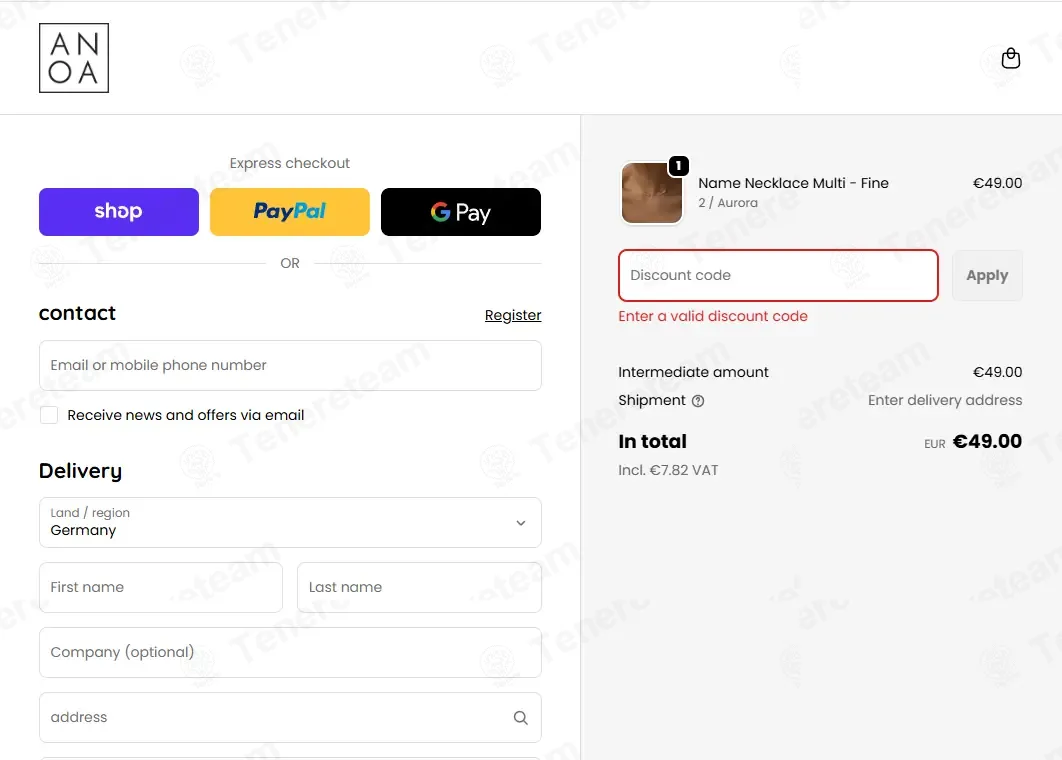 Anoa Shop coupon code: 5% off with PRESALE2025. Tested and valid as 2 months ago.