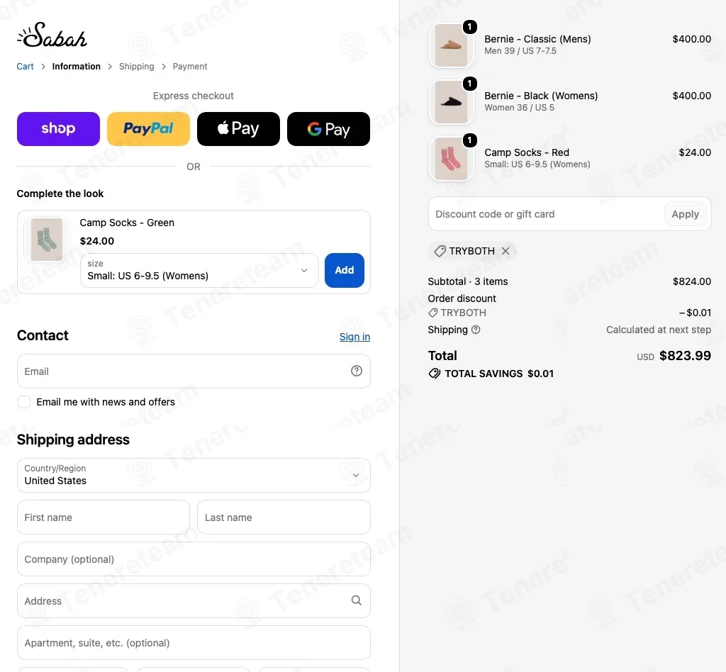 Sabah coupon code verified as working at checkout
