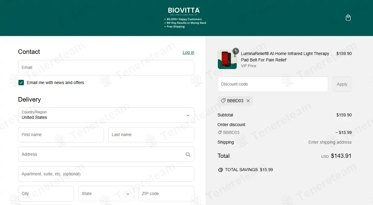 BioVitta Wellness coupon code: 10% off with BBBD03. Tested and valid as 8 months ago.