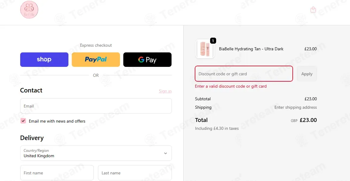 Biabelle Beauty coupon code: 15% off with AIDEEN. Tested and valid as 4 months ago.