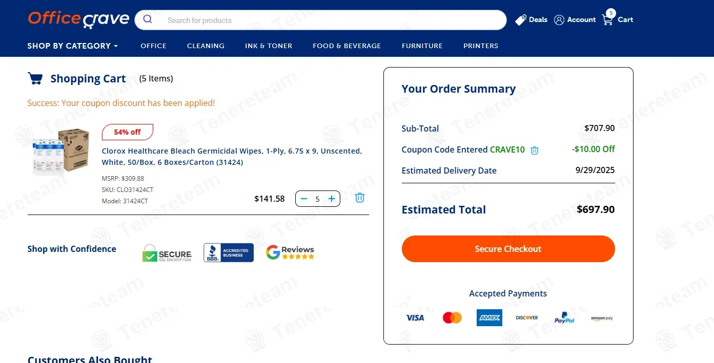 Officecrave coupon code: $10 off with CRAVE10. Tested and valid as 8 months ago.