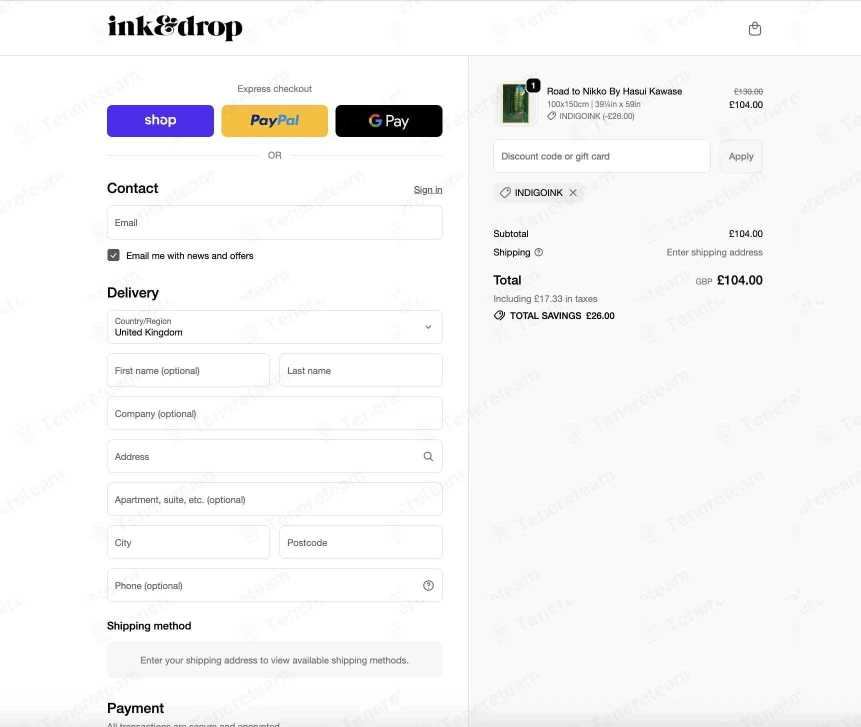 InkAndDrop coupon code: 20% off with INDIGOINK. Tested and valid as 1 month ago.