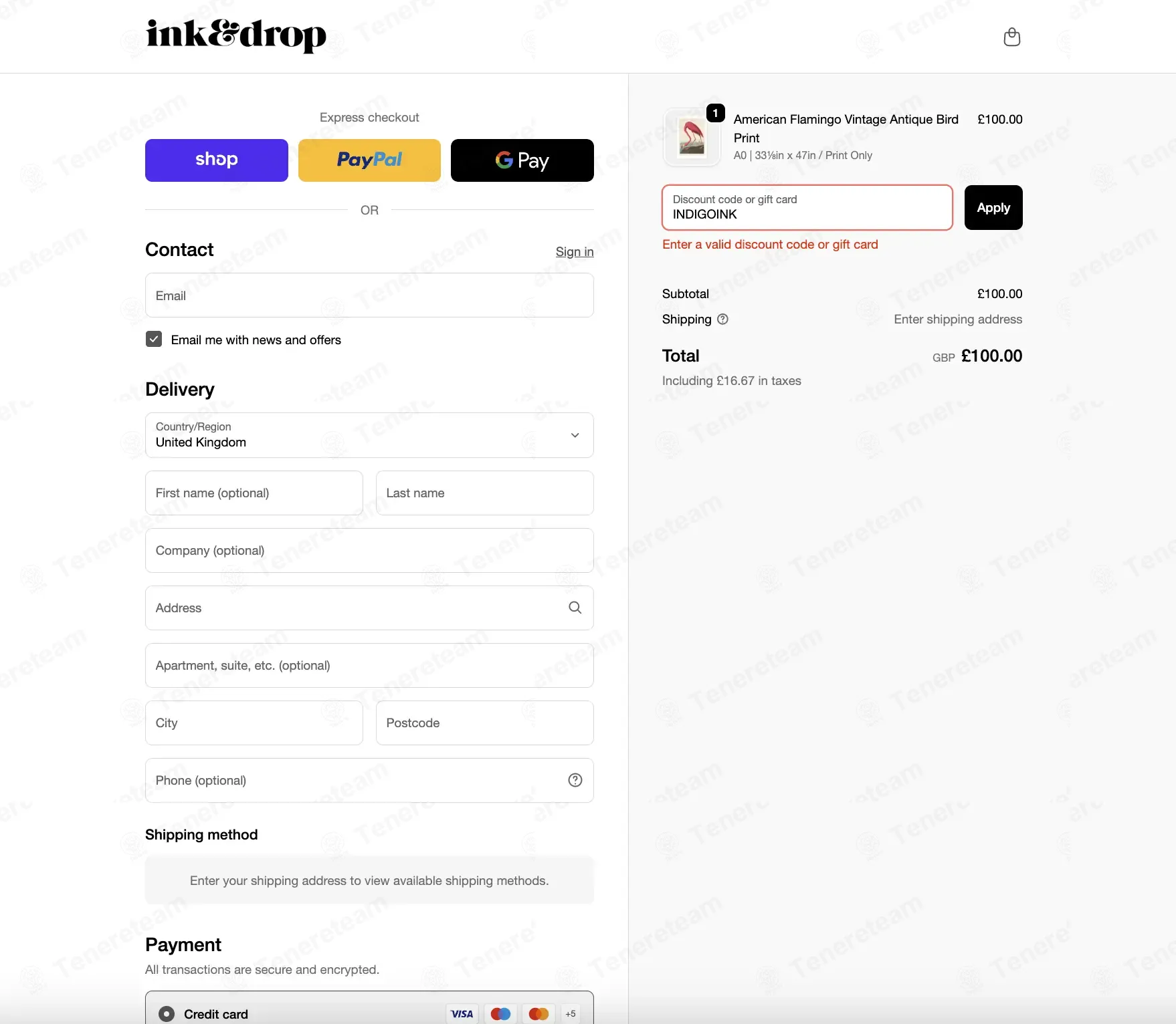 InkAndDrop coupon code: 20% off with INDIGOINK. Tested and valid as 1 month ago.