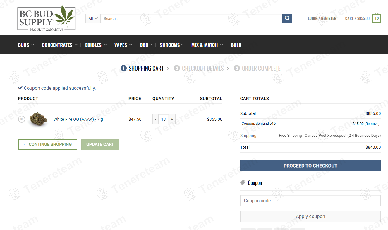 Bc Bud Supply apply coupon code