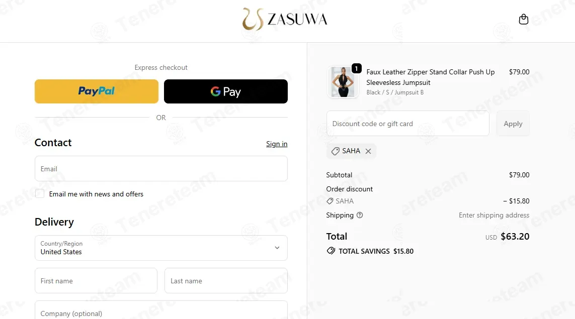 Zauwasportswear coupon code: 20% off with SAHA. Tested and valid as 4 days ago.