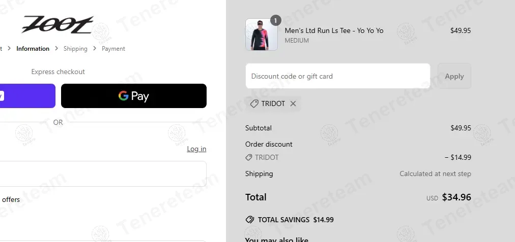Zoot Sports coupon code: 30% off with TRIDOT. Tested and valid as 1 year ago.