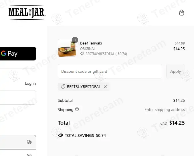 Meal In A Jar coupon code: 5% off with BESTBUYBESTDEAL. Tested and valid as 1 year ago.