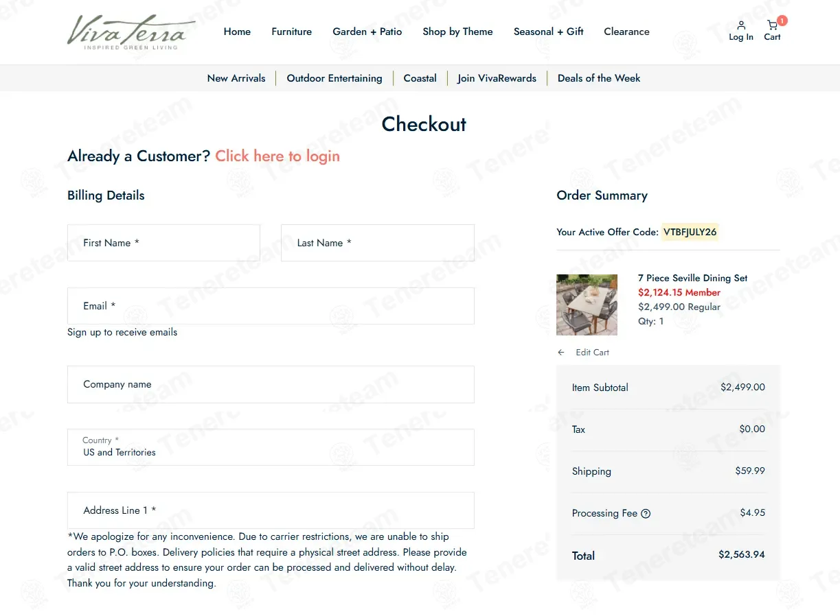 Vivaterra coupon code: 10% off with VTBFJULY26. Tested and valid as 1 minute ago.