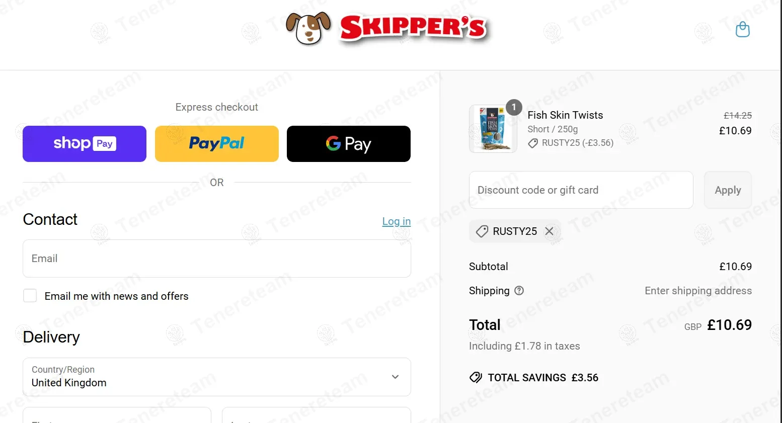Skippers Pet Products coupon code: 25% off with RUSTY25. Tested and valid as 1 year ago.