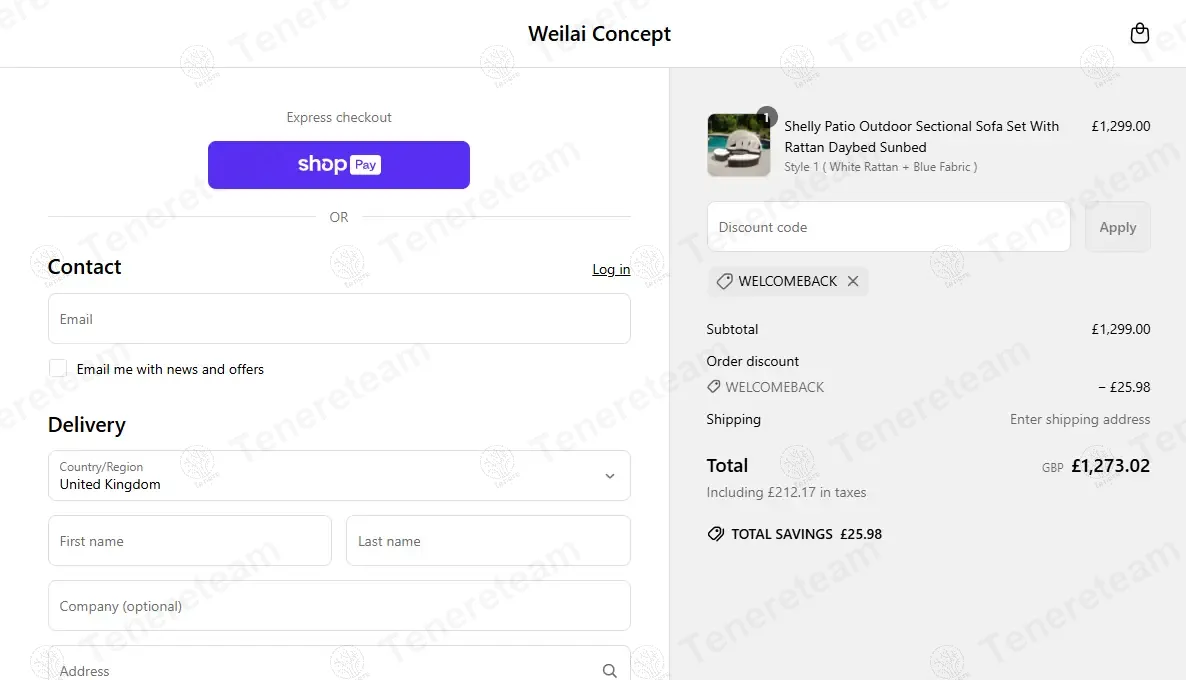 Weilai Concept coupon code: 2% off with WELCOMEBACK. Tested and valid as 1 year ago.