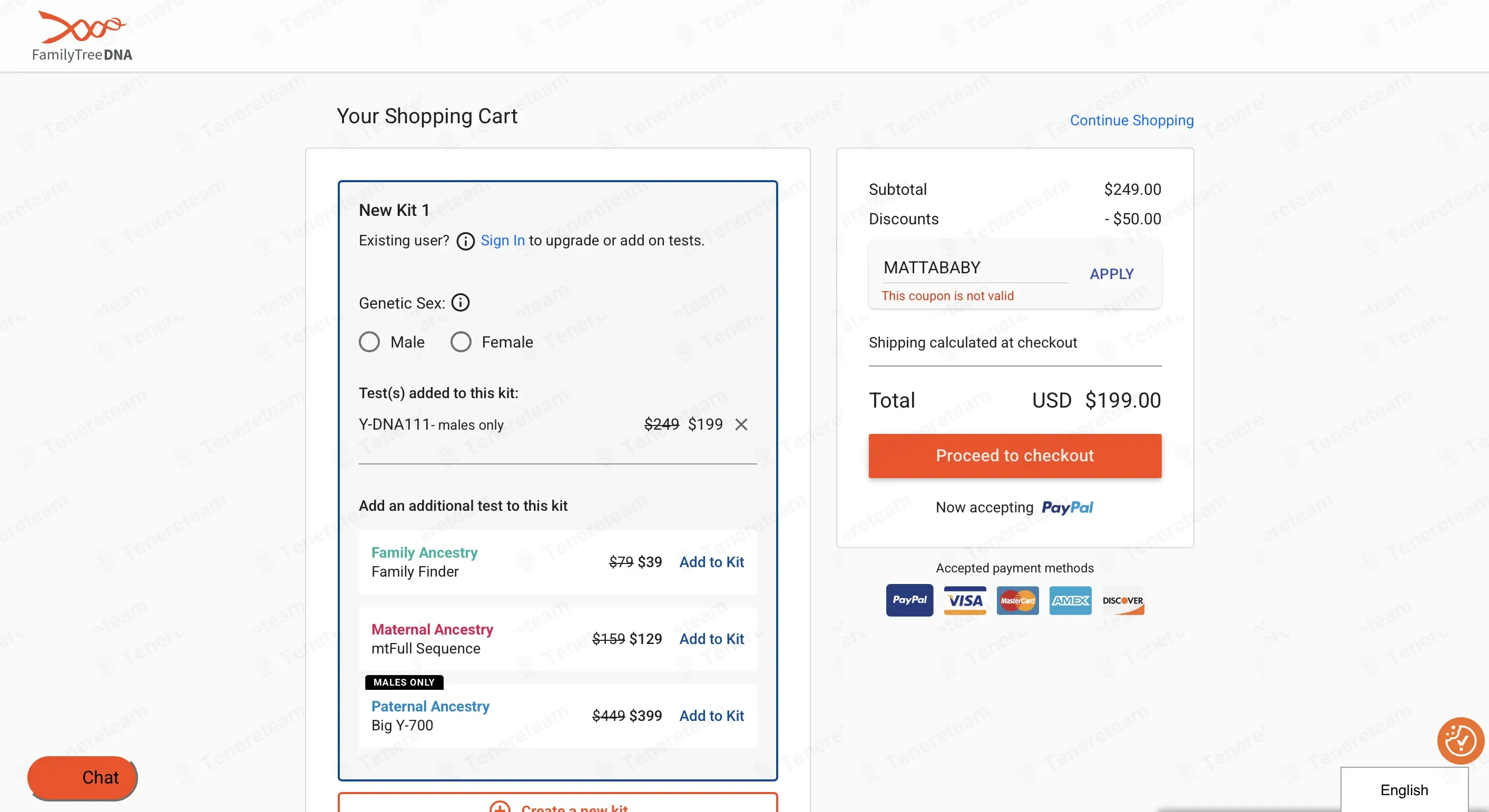 Family Tree Dna coupon code: 20% off with MATTABABY. Tested and valid as 1 month ago.
