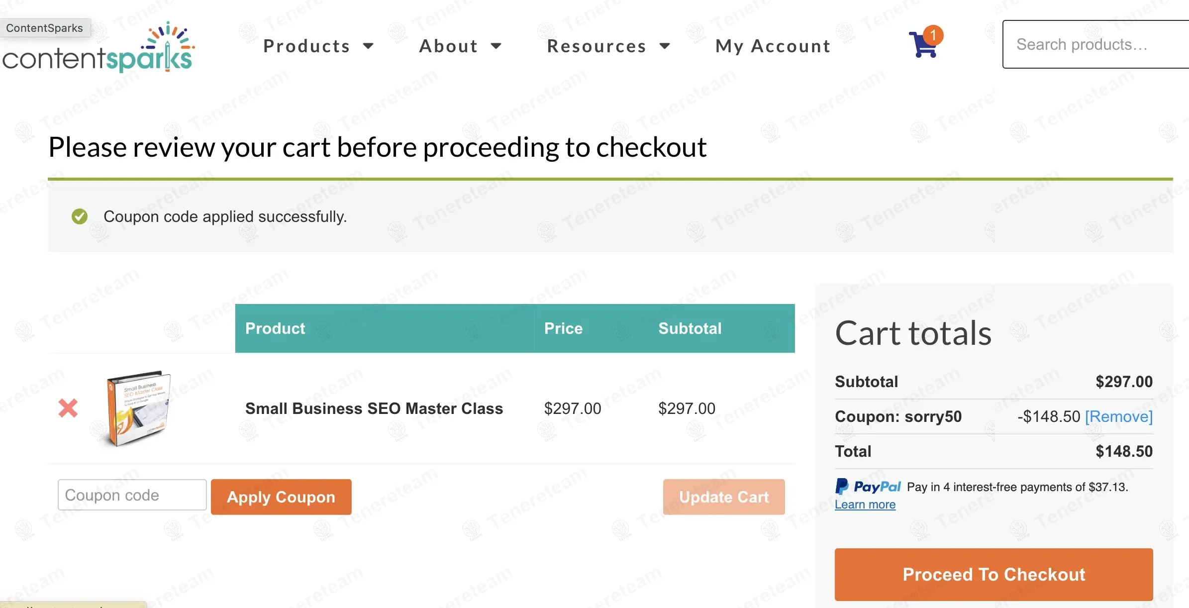 Content Sparks coupon code: 50% off with sorry50. Tested and valid as 9 months ago.