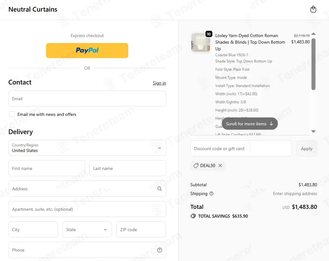Neutral Curtains coupon code: 30% off with DEAL30. Tested and valid as 2 weeks ago.