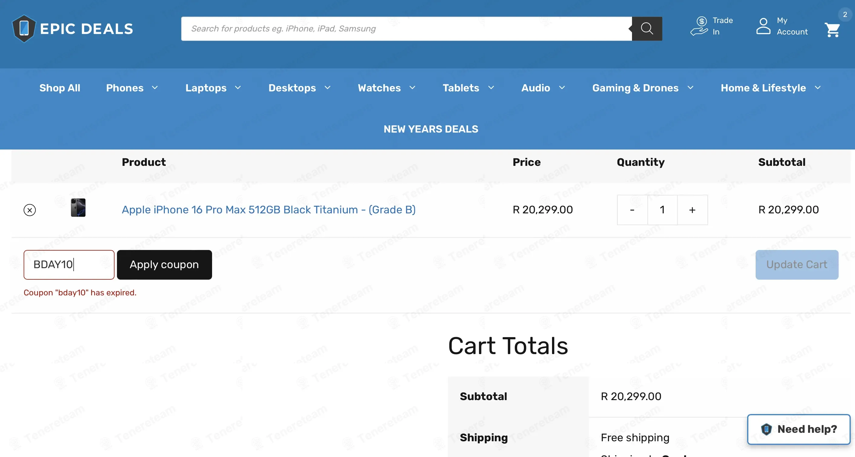 Epic Deals Za coupon code: 10% off with BDAY10. Tested and valid as 4 months ago.