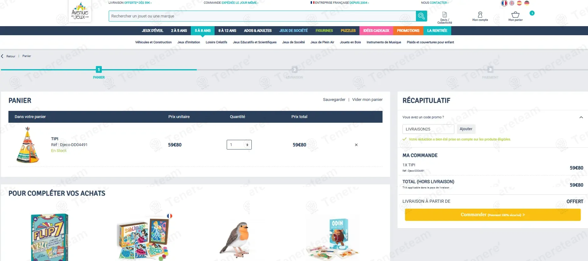 Avenuedesjeux coupon code: Sale off with LIVRAISON25. Tested and valid as 11 months ago.