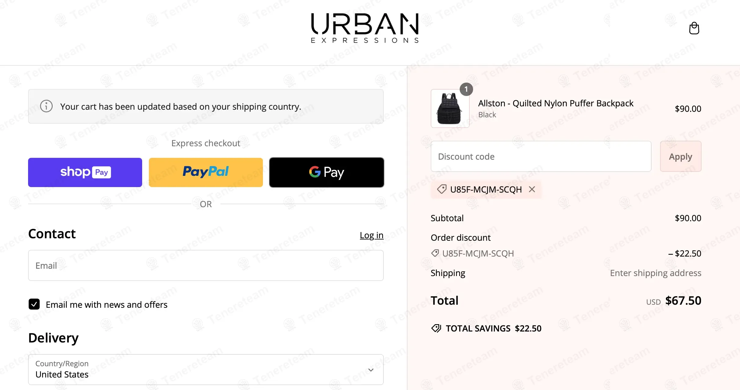 Urban Expressions coupon code: 25% off with U85F-MCJM-SCQH. Tested and valid as 1 year ago.