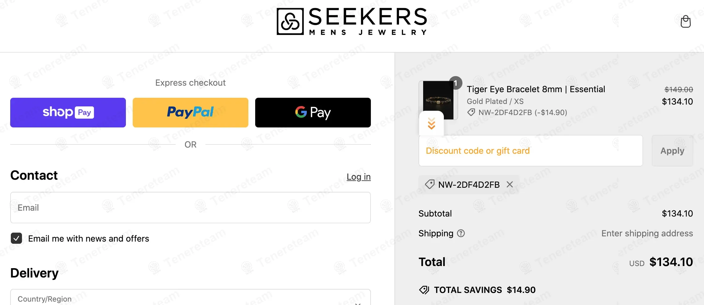 Seekers Mens Jewelry coupon code: 10% off with NW-2DF4D2FB. Tested and valid as 1 year ago.