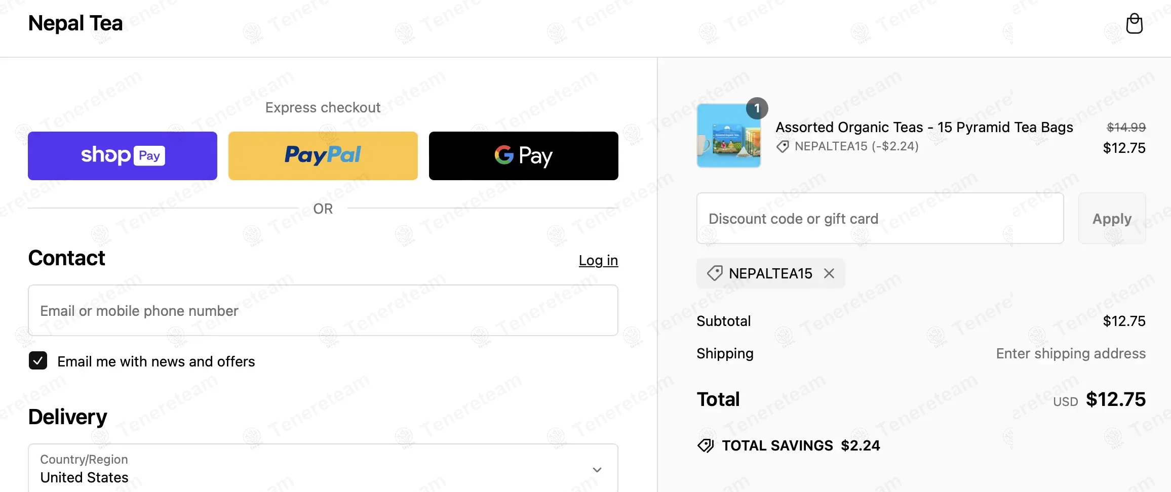 Nepal Tea LLC coupon code: 15% off with NEPALTEA15. Tested and valid as 1 year ago.