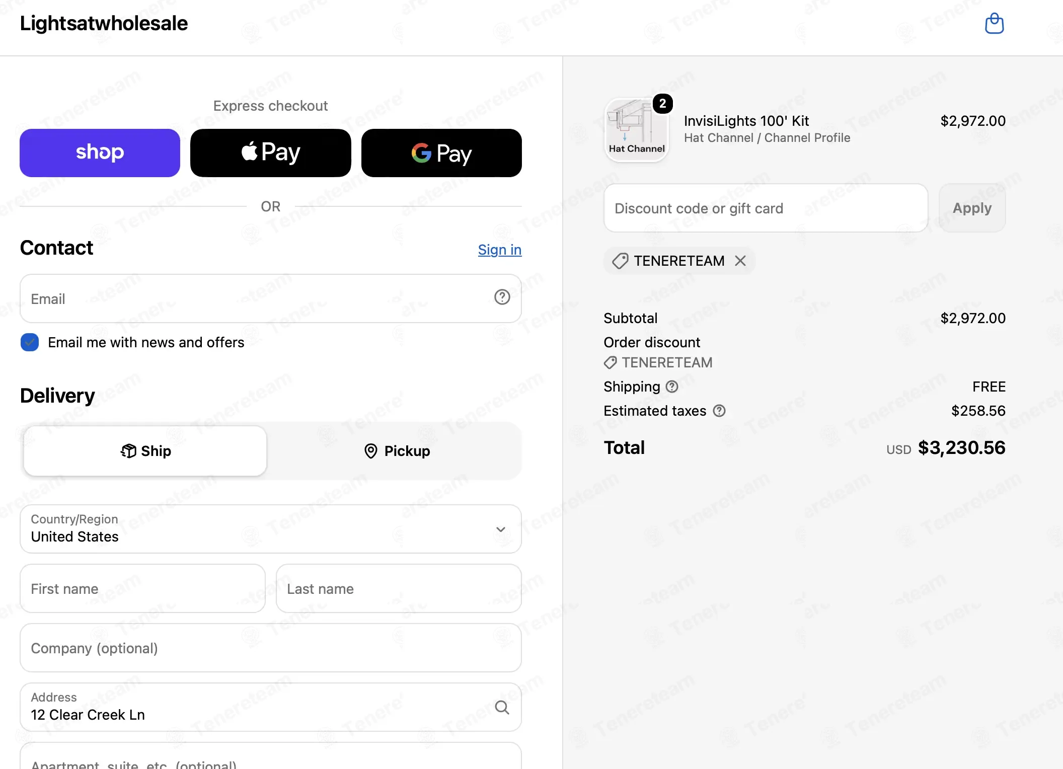 Lightsatwholesale coupon code: Sale off with TENERETEAM. Tested and valid as 1 month ago.