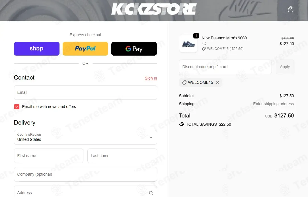 Kickz Store coupon code: 15% off with WELCOME15. Tested and valid as 2 weeks ago.