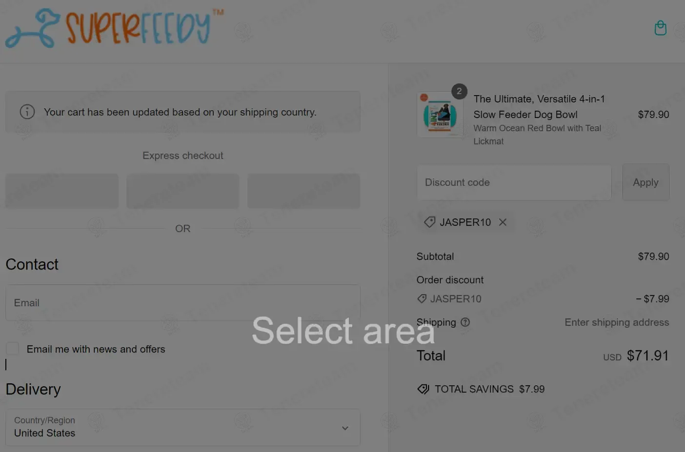 Super Feedy coupon code: 10% off with JASPER10. Tested and valid as 1 year ago.