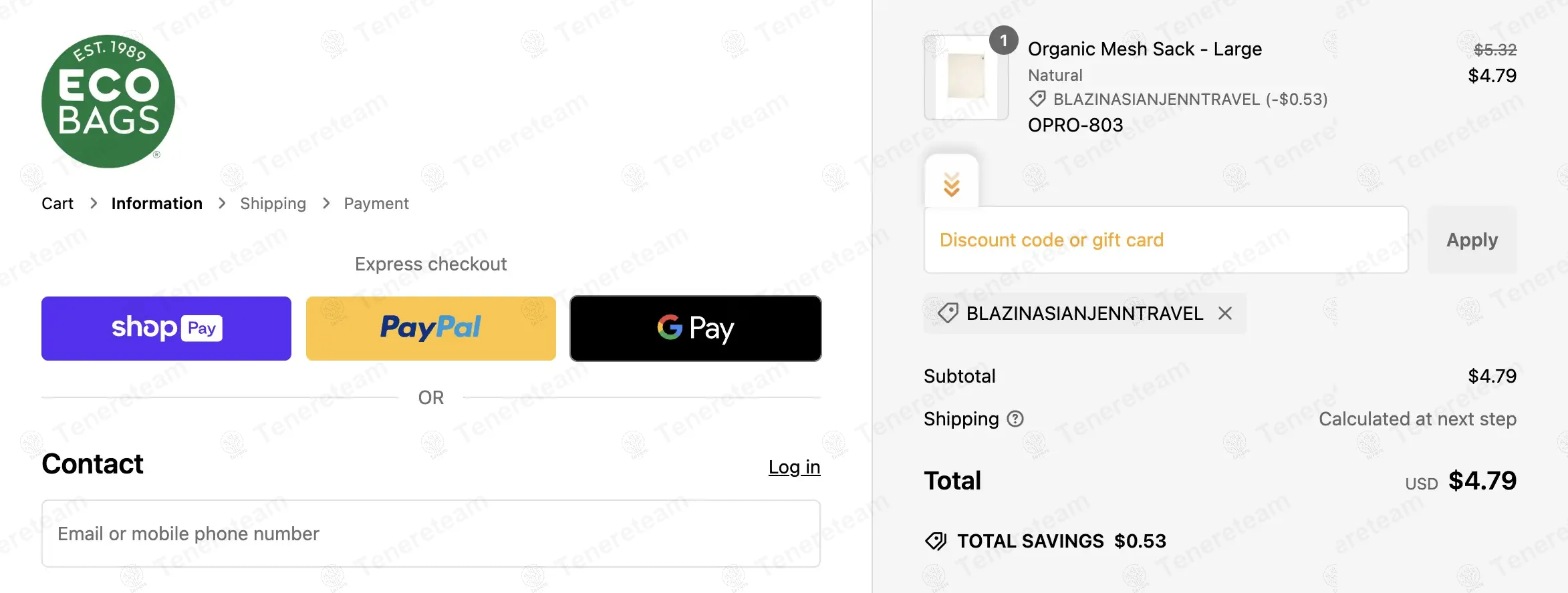 ECOBAGS coupon code: 15% off with BLAZINASIANJENNTRAVEL. Tested and valid as 1 year ago.