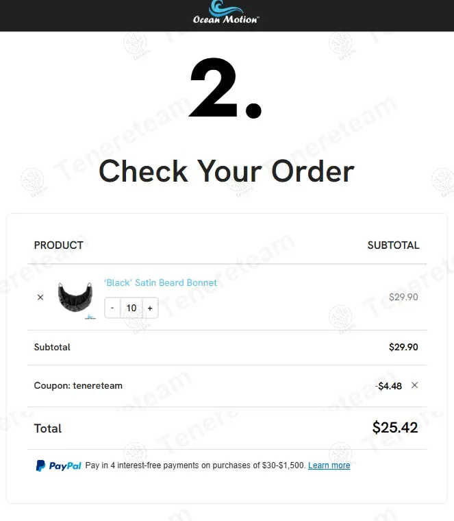 Ocean Motion coupon code: 15% off with TENERETEAM. Tested and valid as 11 months ago.