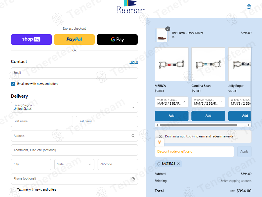 Riomar Shoes coupon code: Sale off with Easter25. Tested and valid as 1 year ago.