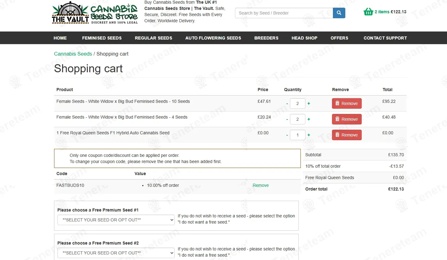 Cannabis Seeds Store coupon code: 10% off with FASTBUDS10. Tested and valid as 7 months ago.