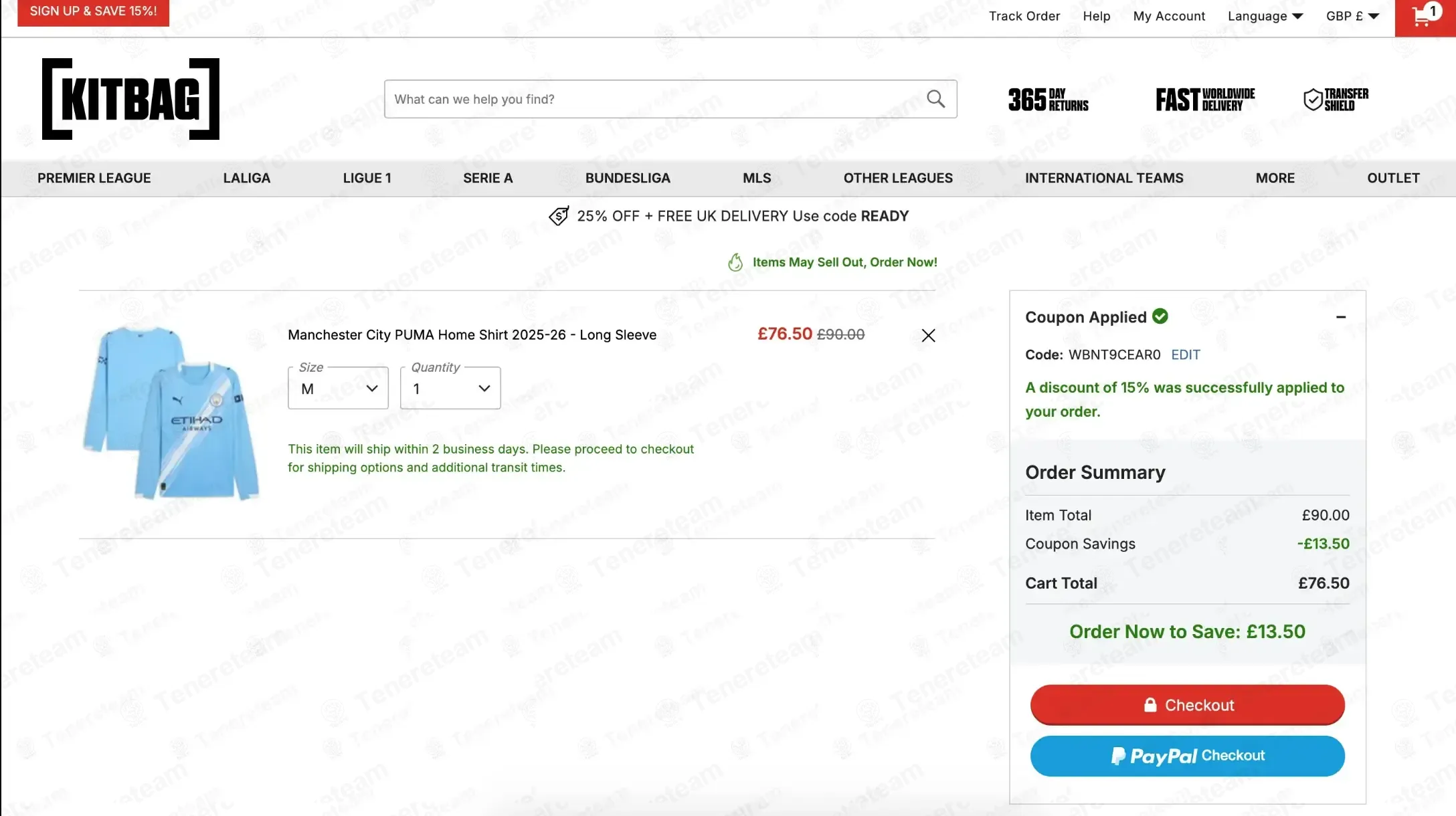 Kitbag coupon code: 60% off with WBNT9CEAR1. Tested and valid as 3 months ago.
