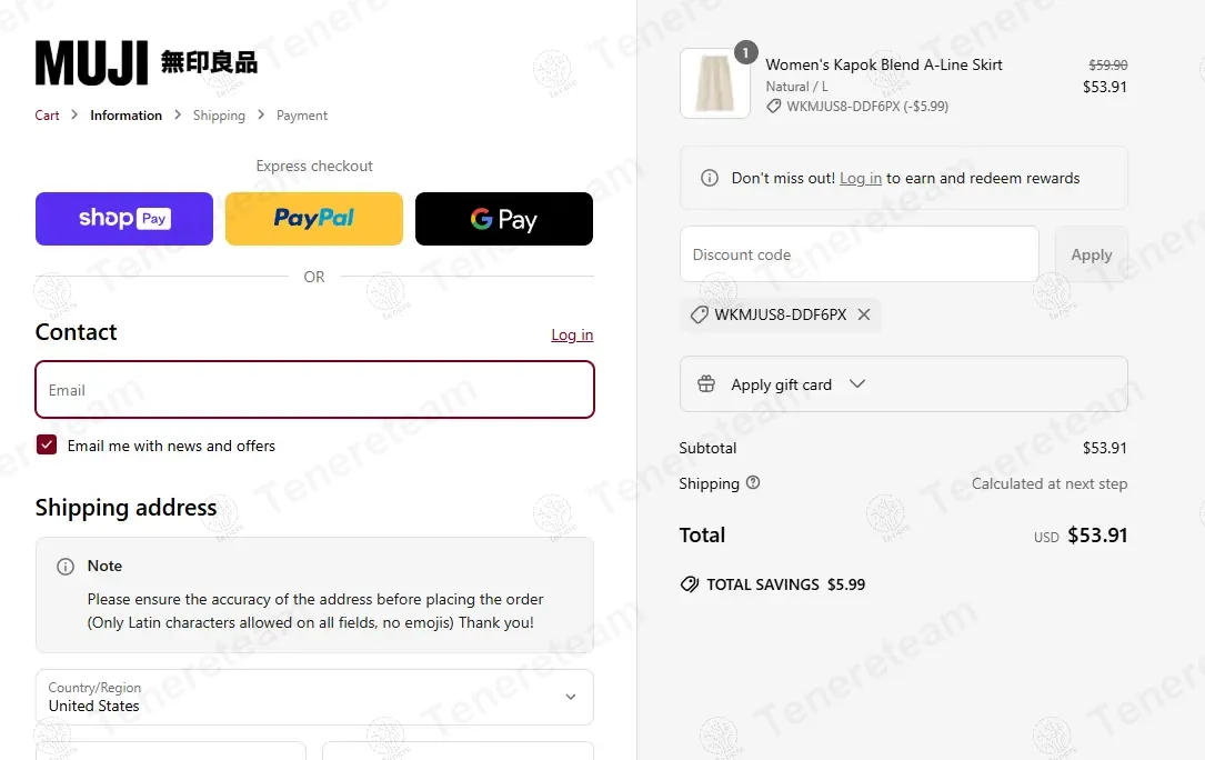 Muji Kuwait coupon code: 10% off with WKMJUS8-DDF6PX. Tested and valid as 11 months ago.