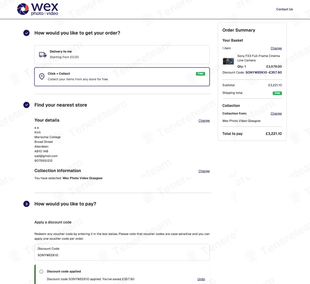 Wex Photo Video coupon code: 10% off with SONYWEEK10. Tested and valid as 1 month ago.