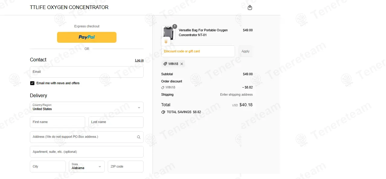 Ttlife Oxygen Concentrator coupon code: 18% off with WIN18. Tested and valid as 10 months ago.