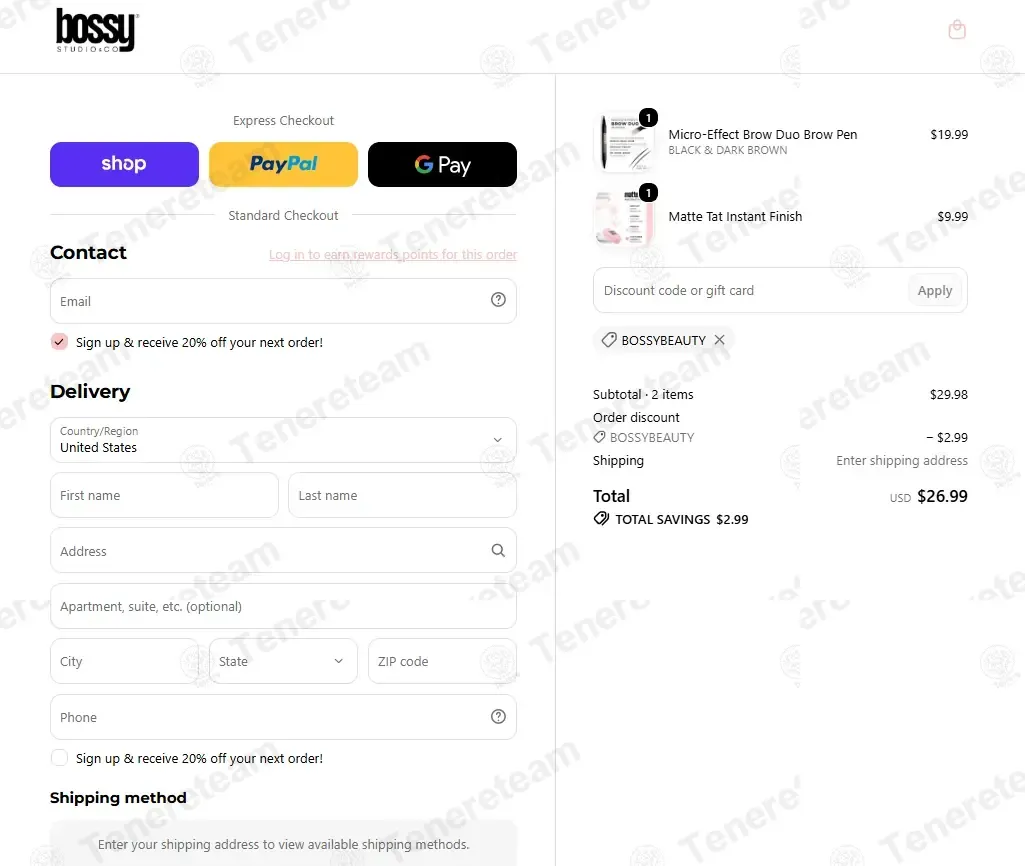 Brows by Bossy coupon code re-checked and confirmed working at checkout