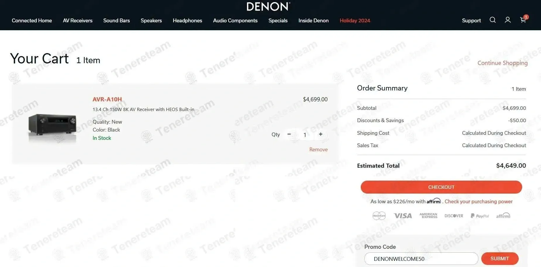 Denon coupon code: $50 off with DENONWELCOME50. Tested and valid as 2 months ago.